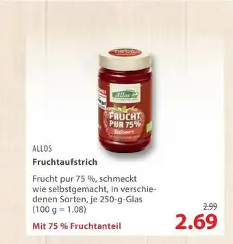 basic Allos Fruchtaufstrich 250g Angebot