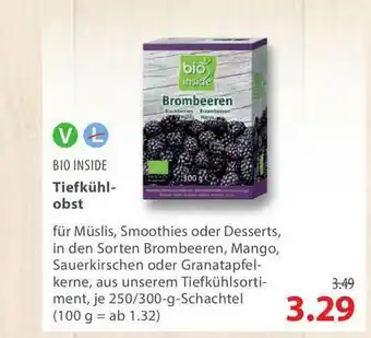 basic Bio Inside Tiefkühlobst 250/300g Angebot