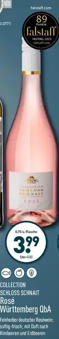 Aldi Nord Collection Schloss Schnait Rosè Württemberg QbA 0,75L Angebot