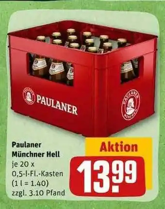 REWE Paulaner münchner hell Angebot