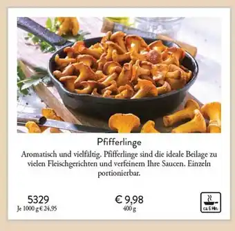 Eismann Pfifferlinge Angebot