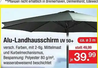 Zimmermann Alu-landhausschirm uv 50+ Angebot