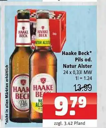 Getränkehaus Haake beck pils oder natur alster Angebot