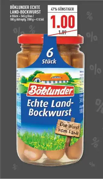 Marktkauf Böklunder Echte Landbockwurst Angebot