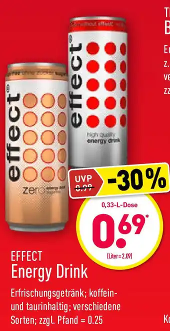Aldi Nord Effect Energy Drink 0,33 L Angebot