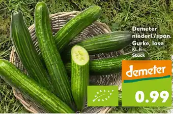 Kaufland Demeter niederl./span. Gurke, lose Angebot