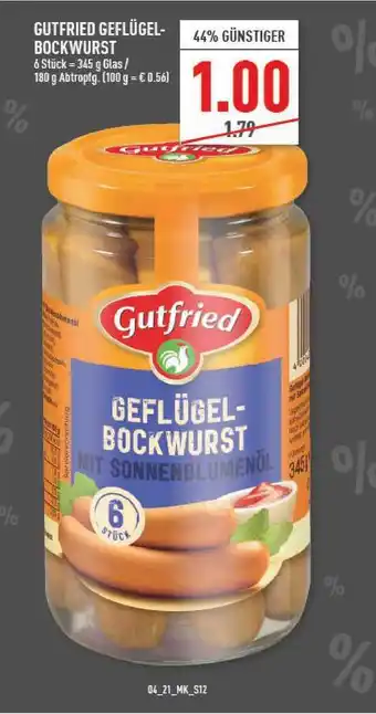 Marktkauf Gutfried Geflügel-bockwurst Angebot