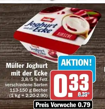 Hit Muller Joghurt mit Der Ecke 113/150g Angebot