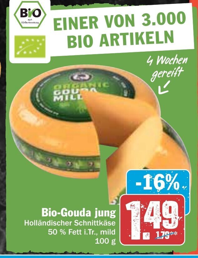 BioGouda jung 100g Angebot bei Hit