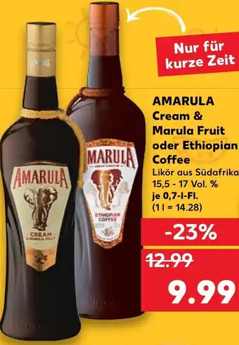 Kaufland Amarula Cream & Marula Fruit oder Ethiopian Coffee 0,7L Angebot