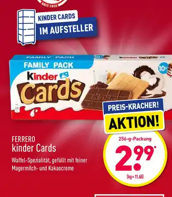 Aldi Nord Ferrero Kinder Cards 256g Angebot