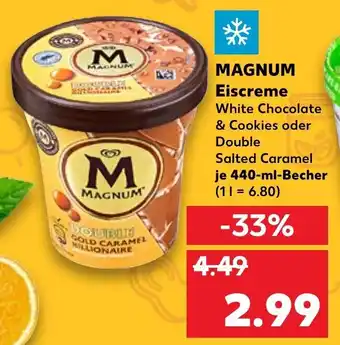 Kaufland Magnum Eiscreme 440ml Becher Angebot