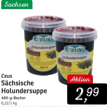 KONSUM Ceus Sächsische Holundersuppe 480 g Becher Angebot