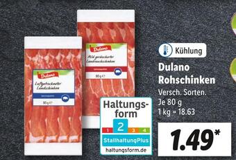 Lidl Dulano rohschinken Angebot
