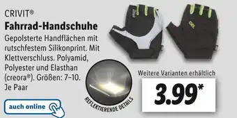 Lidl Crivit fahrrad-handschuhe Angebot