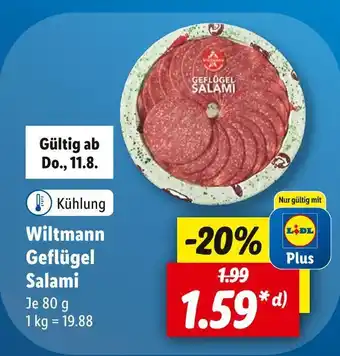 Lidl Wiltmann geflügel salami Angebot