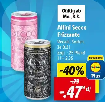 Lidl Allini secco frizzante Angebot