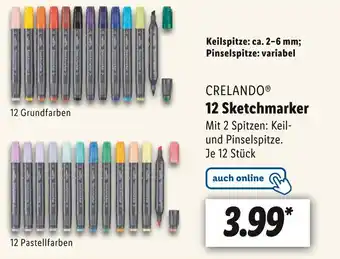 Lidl Crelando 12 sketchmarker Angebot