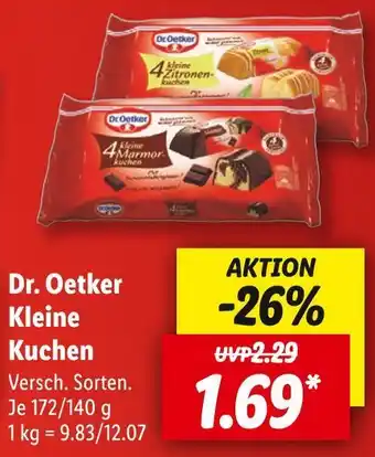 Lidl Dr. oetker kleine kuchen Angebot