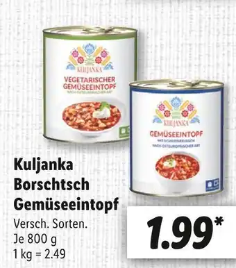 Lidl Kuljanka borschtsch gemüseeintopf Angebot