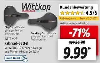 Lidl Wittkop fahrrad-sattel Angebot