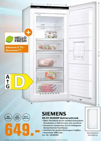 Saturn Siemens gefrierschrank Angebot