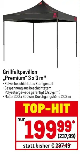 METRO Grillfaltpavillon ,,Premium" 3x3 m Angebot