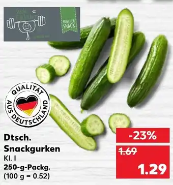 Kaufland Dtsch. Snackgurken 250g Angebot