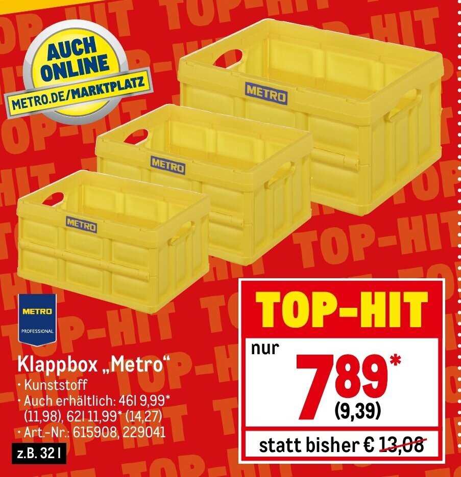 Metro Professional Klappbox ,,Metro" Angebot bei METRO