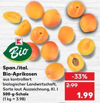 Kaufland Span./ital Bio Aprikosen 500g Angebot