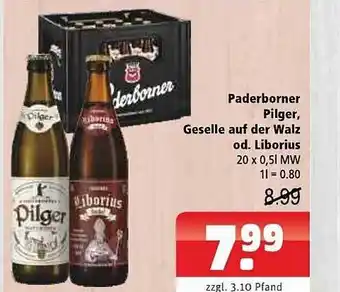 Getränkehaus Paderborner pilger, geselle auf der walz oder liborius Angebot