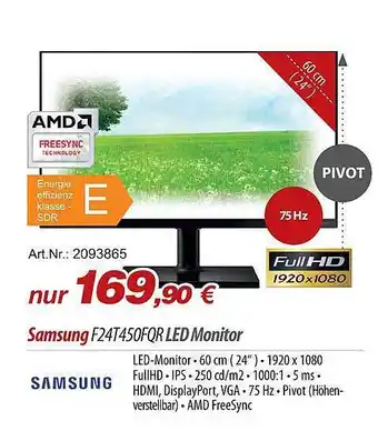 ACom PC Samsung f24t450fqr led monitor Angebot