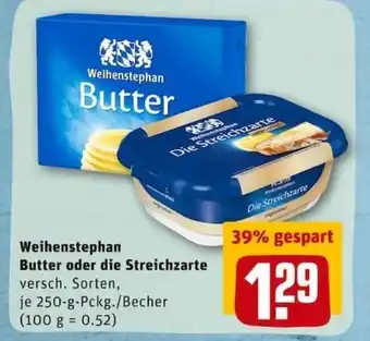 REWE City Weihenstephan Butter oder die Streichzarte 250g Angebot
