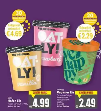 E-Center Oatly hafer-eis oder vehappy veganes eis Angebot