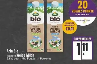 Edeka Arla bio frische weide milch Angebot