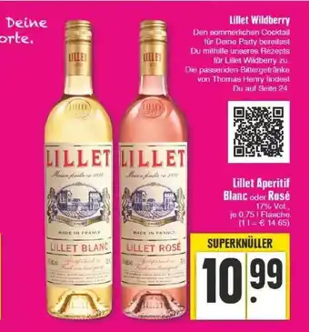 Edeka Lillet aperitif blanc oder rosé Angebot