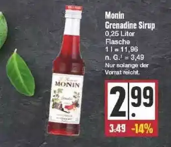 Edeka Monin grenadine sirup Angebot