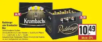 Edeka Radeberger oder krombacher bier Angebot