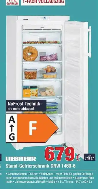 Electroplus Liebherr stand-gefrierschrank gnw 1460-6 Angebot