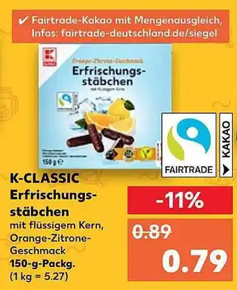 Kaufland K-classic erfrischungsstäbchen Angebot