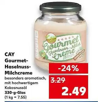 Kaufland Cay gourmet-haselnuss-milchcreme Angebot