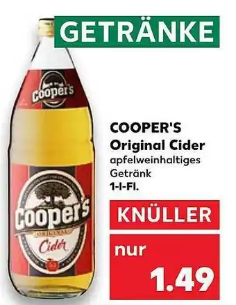 Kaufland Cooper's original cider Angebot