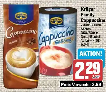 Hit Kruger Family Cappuccino 350/500g Angebot