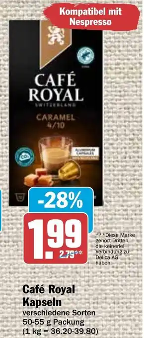 Hit Cafe Royal Kapseln 50-55g Angebot