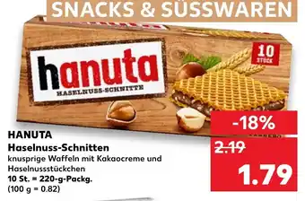 Kaufland Hanuta Haselnuss Schnitten 220g Angebot