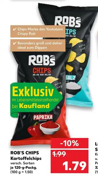 Kaufland Rob's Chips Kartoffelchips 120g Angebot