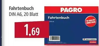 Pfennigpfeiffer Fahrtenbuch pagro Angebot