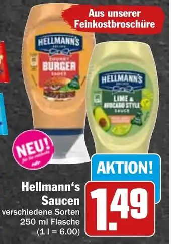 Hit Hellmann's Saucen 250ml Angebot