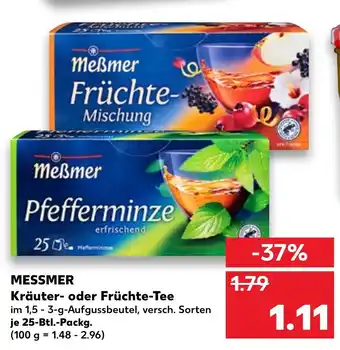 Kaufland Messmer Kräuter oder Früchte Tee Angebot