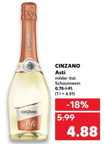 Kaufland Cinzano Asti 0,75L Angebot